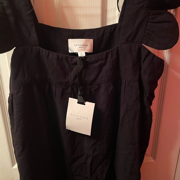 NWT Tuckernuck Pomander Place Black Hazel Flutter Sleeve Dress, M or L - Picture 9 of 12